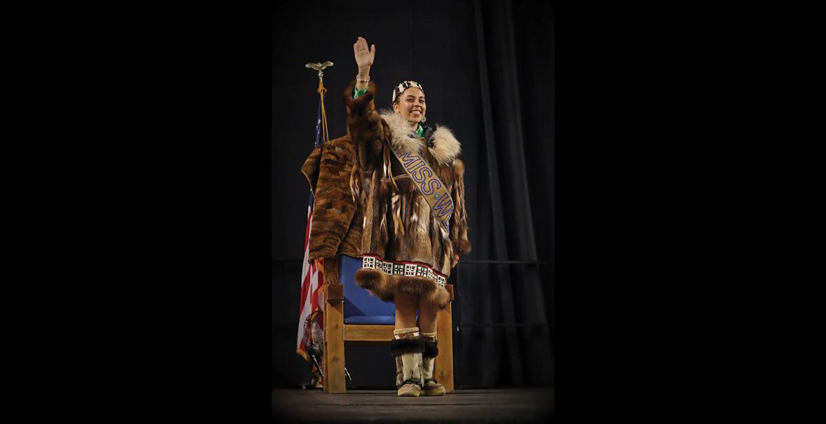 Photo by Bret Hanson MISS WEIO— Nome’s Kaylene Iñuuraq Evans has been crowned Miss WEIO 2018 in Fairbanks last weekend.
