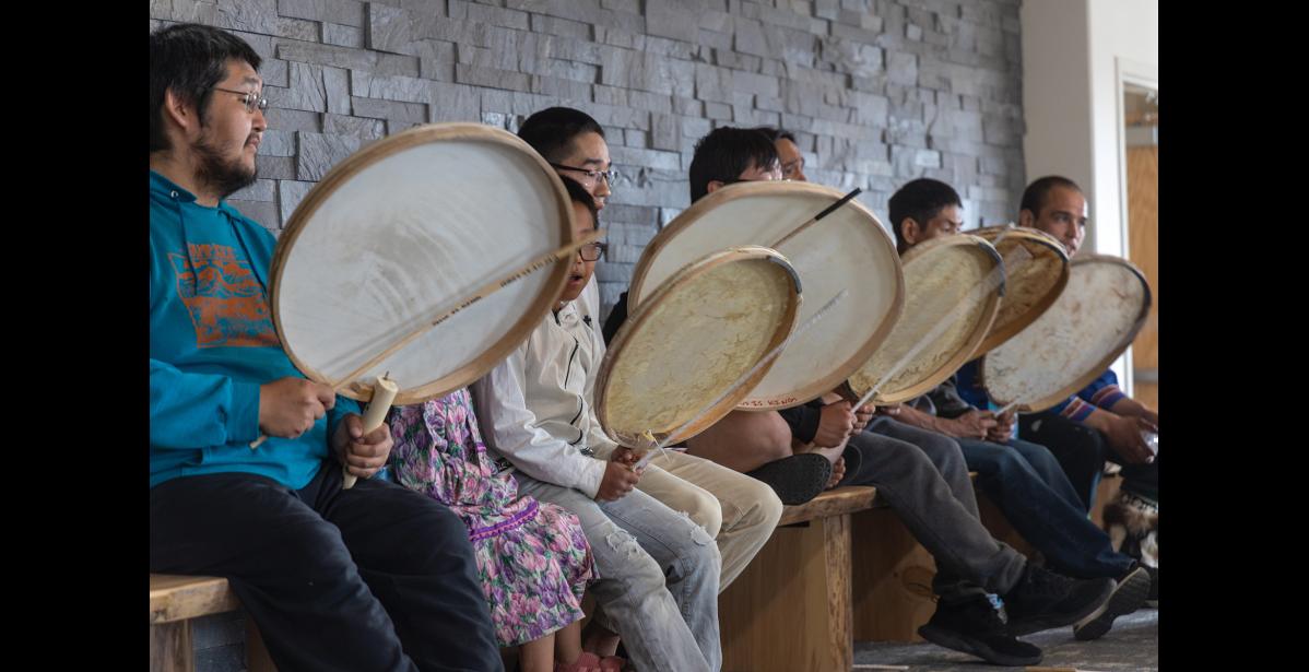 Photo by Laura Robertson The King Island tribe honored a harvested polar bear with a celebration.