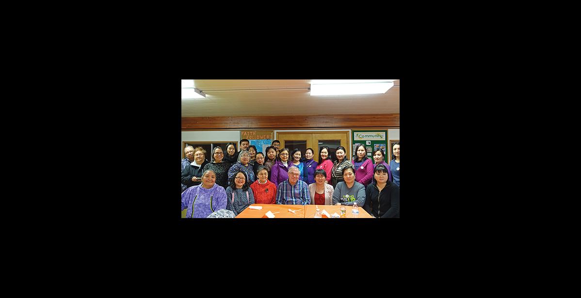Photo by Maisie Thomas MONGOLIAN DELEGATION–A group of 15 Mongolian officials visited Nome earlier this week to learn about how Alaskans deal with domestic violence. With the assistance of two translators, the delegation met with members of the Nome Social Justice Task Force and the Bering Sea Women’s Group boards.