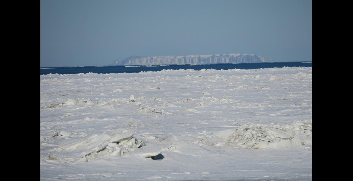 Photo by Nikolai Ivanoff A bit of shorefast ice is still in place in front of Nome, but Norton Sound mostly shows open water.