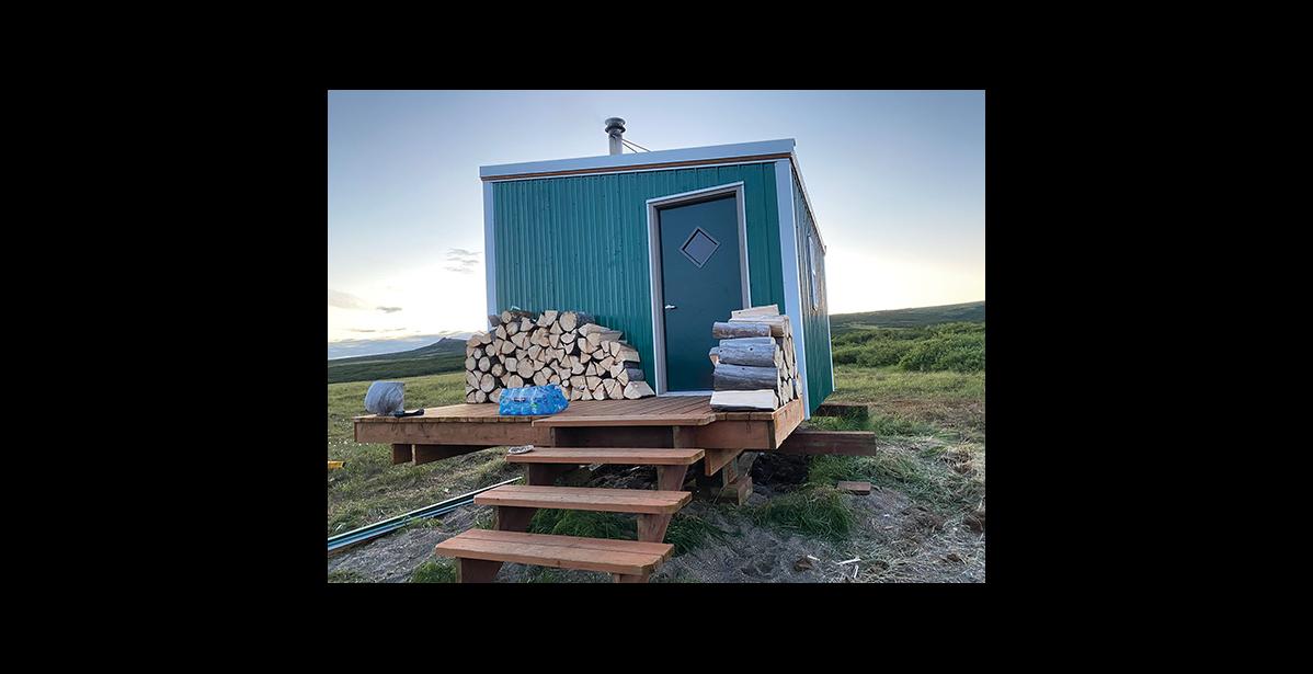 Photo courtesy Tyler Johnson Volunteers completely renovated the Topkok shelter cabin.