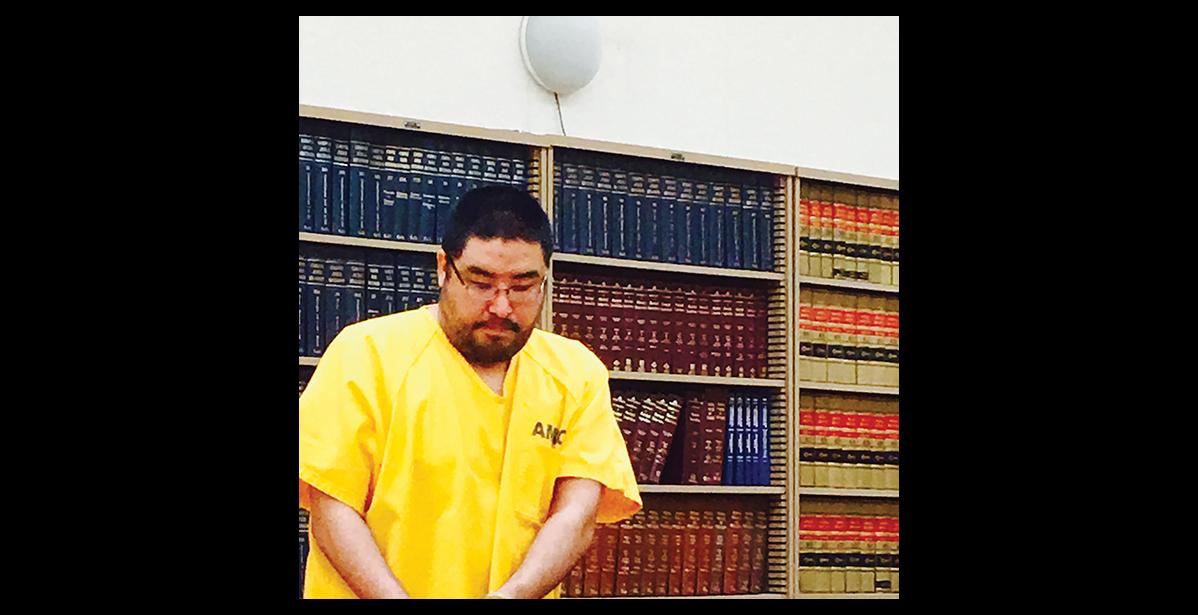 Photo by Sandra Medearis SENTENCED—James D. Bloomstrand pleaded guilty to manslaughter in the death of his 18-month-old son, Ronald Bloomstrand, June 15, and received a sentence of 13 years’ flat time without probation. A charge of DUI was dismissed.