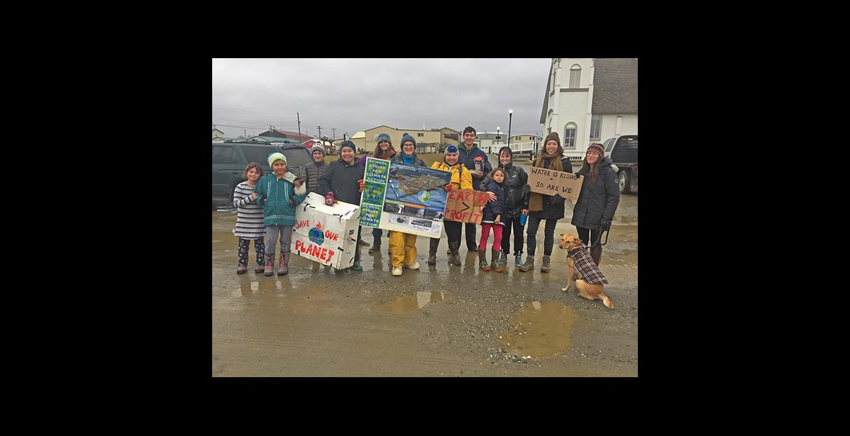 Photo by Diana Haecker STUDENTS DEMAND ACTION— Students went on strike to draw attention to their concerns related to the climate crisis last Friday