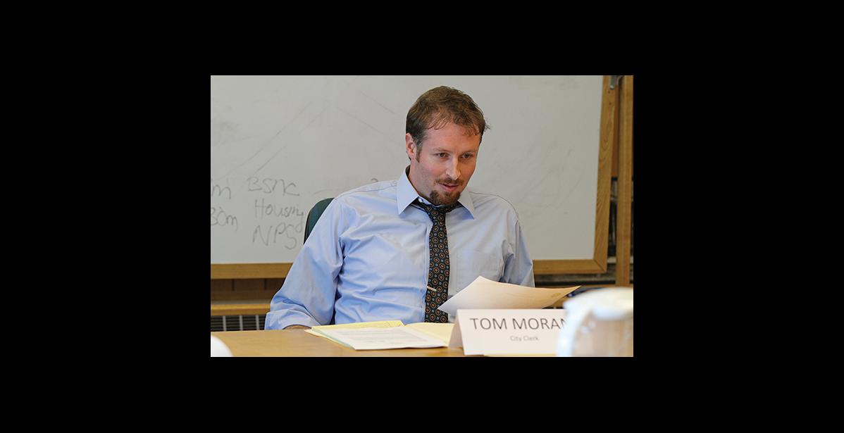 Nugget file photo/Diana Haecker Tom Moran during the interview in front of City Council members when he was hired as city manager in August 2015.