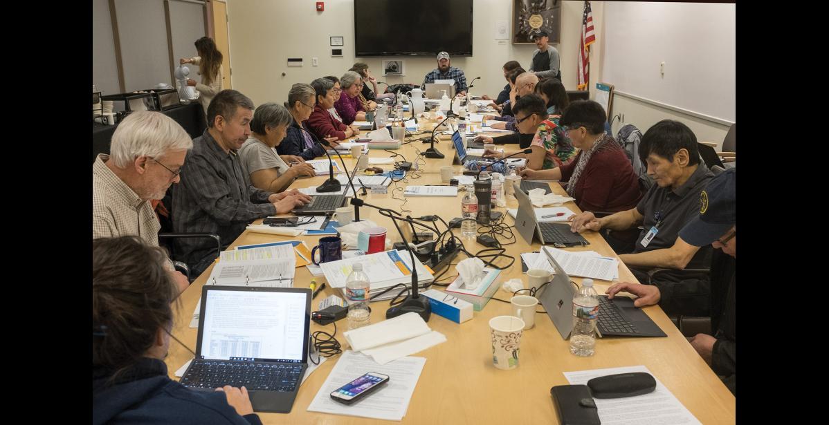 Photo by James Mason IN SESSION— The Norton Sound Health Corporation Board of Directors met last week from January 30 through February 1 for its regular meeting in Nome.