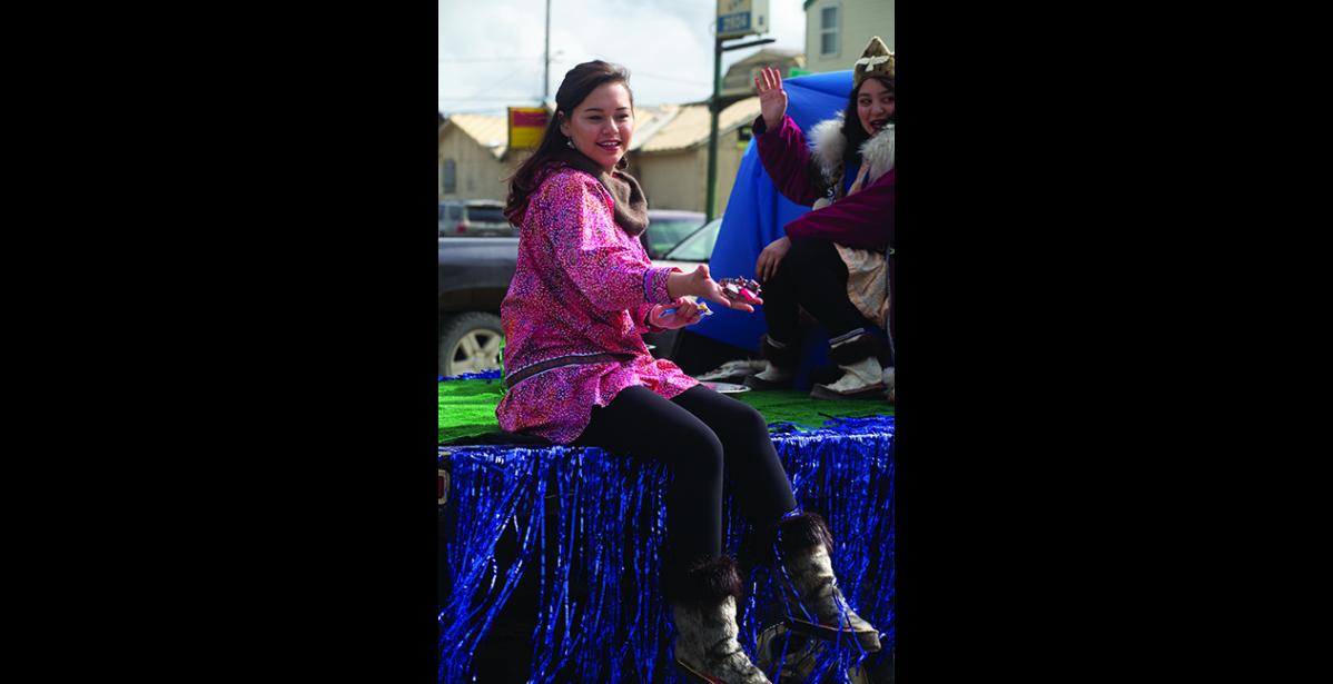 Photo by James Mason MIDNIGHT SUN PARADE— Nome’s solstice celebrations included a parade that started at the Golden Goose Lot, went west on Front Street before turning around and finishing up at the starting point.