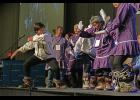 Photo by Julie St. Louis AFN QUYANA— Nome’s David Miller joined the Kingikmiut Dancers and Singers of Anchorage to entertain the crowd during last week’s Quyana dances at the Alaska Federation of Natives Convention in Anchorage.