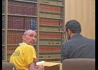 Photo by Sandra Medearis SENTENCED—George Tate, 46, looks toward his family after he was sentenced for Sex Abuse of A Minor 1 in Nome Criminal Superior Court on July 31.