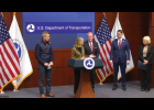 Dept. of Transportation Secretary Sean Duffy, Senator Lisa Murkowski, Senator Dan Sullivan, Congressman Nick Begich and NTSB officials held a press conference after the Bering Air crash in February 2025.