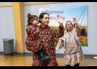 TOGETHER – Kaitlyn Painter and Ilana Sebwenna dance together during Indigenous People’s Day Celebrations at the Nome Rec Center on Monday, October 12. Photo by Ariana Crockett O’Harra