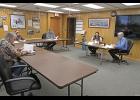 Photo by Diana Haecker DISTANCING— The Nome Common Council met on Monday, practicing proper distancing while most councilmembers called in.