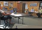 Photo by Diana Haecker COUNCIL— Council members Jennifer Reader, (hidden Adam Martinson), Mark Johnson and Jerald Brown debated the best use of COVID-19 grant funding from the CARES Act. Also pictured is City Clerk Bryant Hammond and City Manager Glenn Steckman.