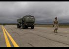 IN NOME— U.S. Army Staff Sgt. Noah Montes assigned to Alpha Battery, 1st Battalion, 94th Field Artillery Regiment, 17th Field Artillery Brigade, guides a M142 High Mobility Artillery Rocket System at Nome, July 31, 2026. The HIMARS were deployed to the Arctic from Joint Base Lewis-McChord,WA in support of Operation Tundra Merlin, showcasing U.S. and Canadian forces' ability to rapidly move combat equipment and personal across the Arctic. U.S. Air Force photo by Staff Sgt. Christopher Chen