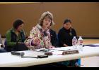 File photo by James Mason IN SESSION – With a bang of the gavel Senator Lisa Murkowski calls into session a field hearing of the Senate Indian Affairs Committee in Savoonga, August 2018.