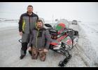 Photo by James Mason TRAIL CLASS—The Hale Brothers, Team 77, were the first Recreational Class riders to Nome. Joseph is on the left, Israel on the right.